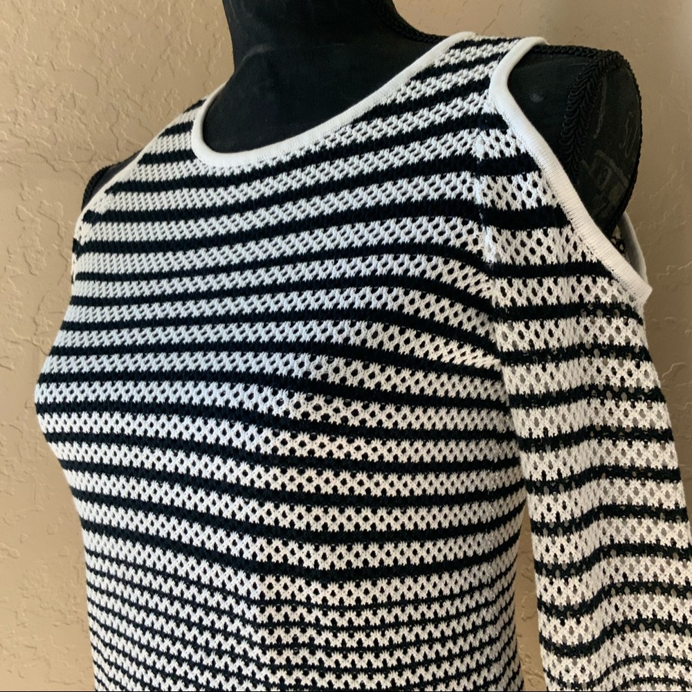 rag & bone/JEAN Quinn Striped Cold Shoulder Top